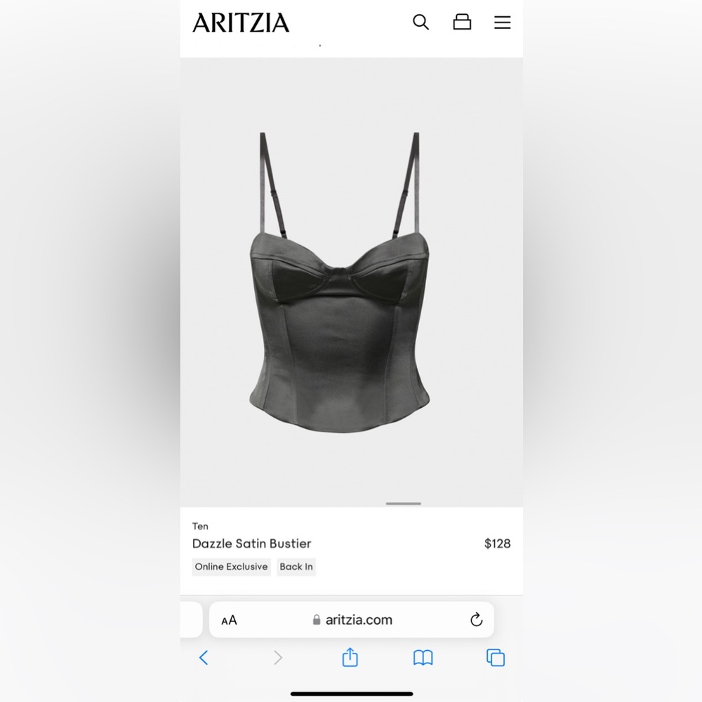 Dazzle Satin Bustier corset top